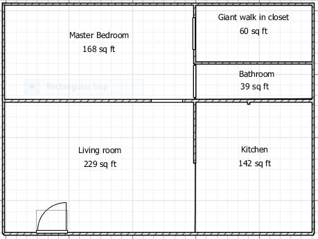 Sandy Bay Apartment one bedroom floor plan